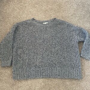 American Eagle Outfitters Gray Chunky Knit Crew Neck Sweater